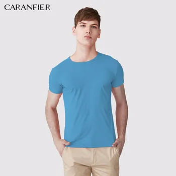 CARANFIER 2018 Nové Tričko Pánské Pevná 15 Barva Modal T-košile v Létě O-Krk tričko Skateboard Tee Boy Skate Tričko Topy Tee