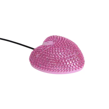 CHYI Roztomilé Růžové Srdce Diamond Design Mini Myš Pro Gilr Dárek USB Optické Drátové Myši 1000 DPI 3D Počítačové Kanceláře Mause Pro Notebook