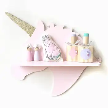 Clould unicorn bunny tvar Police, Dřevěný stan, regály, domácí dekorace pro dětský pokoj Děti dětská Dekorace, Domácí Ornament