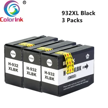 ColorInk 3 černá Inkoustová Kazeta HP 932XL 933XL Officejet 6100 6600 6700 7110 7610 7612 7510 7512 inkoustu(1BK*1C*1M*1Y)