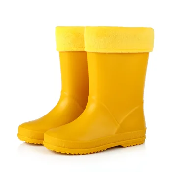 Děti, Déšť Boty Chlapci Dívky Jelly Boty Boty Teplé Obložení Batole 2019 Módní Děti Gumové Pvc Rainboots Barevné Boot