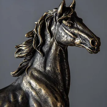 Evropské Běžící Kůň Socha Kreativní Pryskyřice Zvíře, Sochařství, Moderní Umění Zobrazení Pokoj Dekor Ornament, Bytové Dekorace, Doplňky