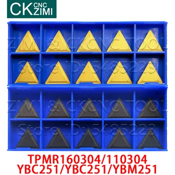 Fréza TPMR160304 TPMR110304 YBC251 YBC251 YBM251 karbidu Soustružení trojúhelník-li vložit CNC nástroj TPMR 160304 pro frézování oceli