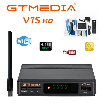 GTMedia V7S HD Satelitní Přijímač DVB-S2 V7S Full HD 1080P+USB WIFI moci freesat Podpora Europe Network Sat TV Box