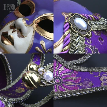 H&D Vintage Jolly Joker Benátské Maškarní Maska Celý Obličej Kostým Halloween Cosplay Maska Pro Ples Ples/Mardi Gras,Na Stěnu