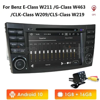 HD 1024*600 IPS Android 10 Auto DVD Přehrávač pro Mercedes Benz E-Class W211 /G-Class W463 /CLK-Class W209/CLS-Class W219 Auto Rádio