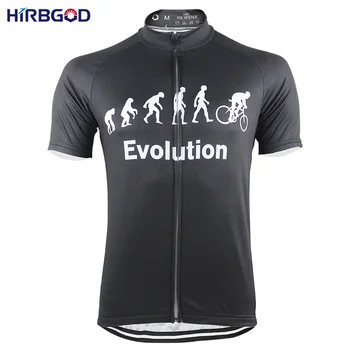 HIRBGOD Pánské Dark Grey Evoluce Cyklistický Dres Krátký Rukáv Cyklistické Kolo, Košile, Oblečení-HI128