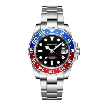 Hodinky 40mm černý ciferník z nerezové oceli ruce popruh 2020 muži hodinky Rolxe styl náramkové hodinky Vlastní Hodinky