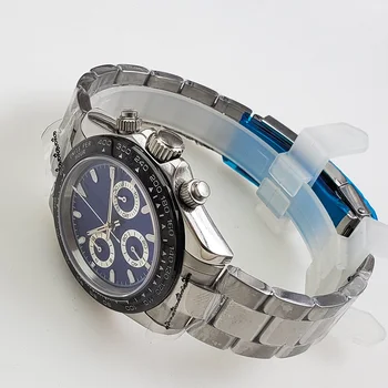 Hodinky Chronograf quartz hodinky 39mm safírové sklo pouzdro z nerezové oceli 316L náramek A7