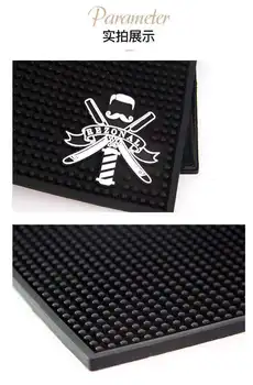 Holič Mat Salon Černá Flexibilní protiskluzová PVC Neklouzavé Materiál pro Styling Stanice Pracovní Stanice Salon Nástroje, Kadeřnictví Poptávky