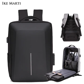 IKE MARTI Anti Theft Batoh Business Laptop Bag Vodotěsný Usb Nabíjecí 15.6 Batůžku Mužské Mochila Módní Ženy/Muži Batohy