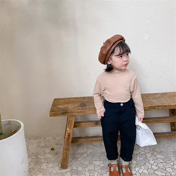 Jarní Podzimní dětské jednobarevné kalhoty 2020 nový korejský styl chlapci dívky soft all-zápas ležérní kalhoty