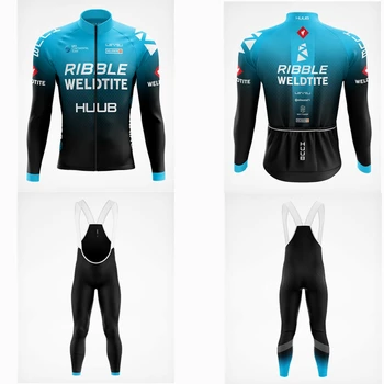 Jarní/Podzimní HUUB Dlouhé Rukávy Sada 2020 Pro Tým warm Bike Konkurenční versio závodní sportovní cyklistické oblečení maillot ciclismo