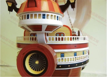 JEDEN KUS THOUSAND SUNNY Boat 3D Papírový Model Vystřihovánky Home Dekor Dekorace Puzzle Akční Obrázek Vzdělávací Děti Hračky Dárek