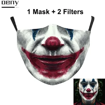 Joaquin Phoenix Joker Cosplay Masky Klaun Legrační 3D Módní Tisk Dospělé Halloween Party v Pračce Prachu Ústa Masky Kryty