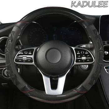 KADULEE Microfiber Kůže Auta Volant Kryt Pro Volvo XC90 S80 XC60 S90, V70 V50 S40 V60 XC70 V40