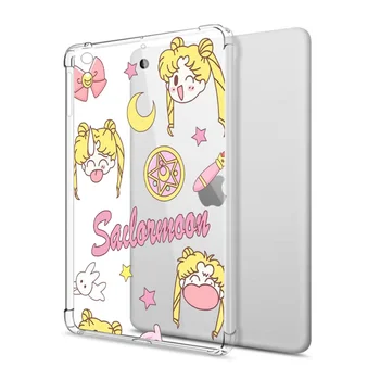 Karikatura Sailor Moon iPad Case pro iPad Pro 11 2020 Funda Transparentní Silikonové Zesílené Rohy Měkký Kryt 7. generace iPad