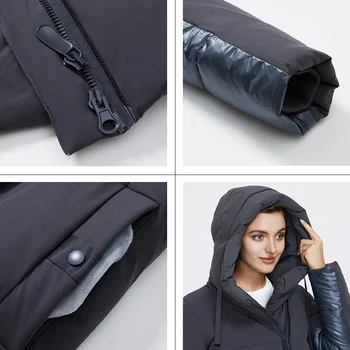 Kdo měří plyn 2020 Nové módní značky tlusté zimní bunda dámská down bunda kabát ženy Ženské kvality, s kapucí, Střední délky teplé kabáty 007