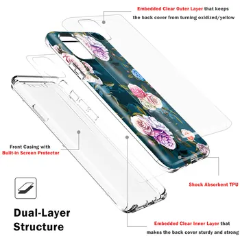 KISSCASE Vysoce Kvalitní Pouzdro Pro iPhone XS MAX X, XR, 8 7 Květinové 360 Úplný Ochranný Třpytky Telefon Pouzdro pro iPhone 11 Pro Max 11 Taška