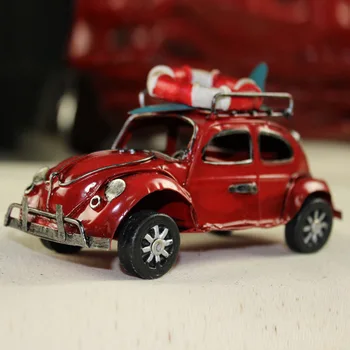 Kovové Dekorace Volkswagen Beetle Plátno Auto Model Vintage Iron Klasické Auto, Řemesla Vánoční Dárek