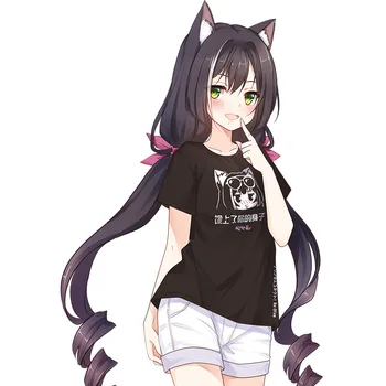 Kyaru Princezna Připojit! Re:Dive Anime Cosplay Krátký Rukáv Topy T-shirt Tee Ležérní Student Muži Ženy O-Neck T košile Léto