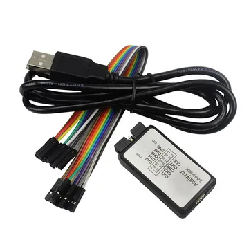 Ladění Mikrokontroléru Mini FPGA 24M 8CH Profesionální Přenosný Měřicí Nahrávání Dat přes USB Tool Logic Analyzer Rameno Černá