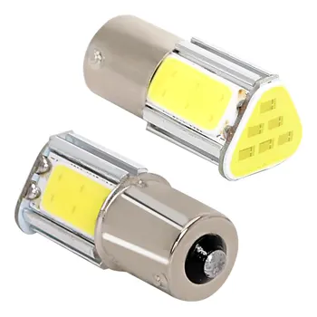 LEEPEE Reverzní Lampa Auto Stop Brzdové Žárovka 5W 12V LED směrové Světlo COB 2ks 1156 P21W BA15S