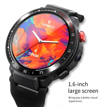LEMFO LES4 4G Chytré Hodinky Roku 2020 Android 7.1 Chytré Hodinky Muži 1,6 palcový Velké Obrazovce 1G RAM 16G ROM Smartwatch s Sim kartu GPS