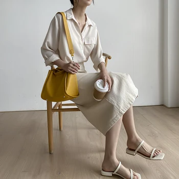 Ležérní koš ženy kabelky návrhář velká kapacita tašky přes rameno luxusní matné pu kůže crossbody taška velký kbelík pytel peněženky
