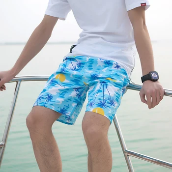 Ležérní Šortky Letní volné, rychleschnoucí Muži beach kalhoty Sportovní Šortky pro Volný čas Sedm-bodu, Velké Kalhoty, Kalhoty Mužů