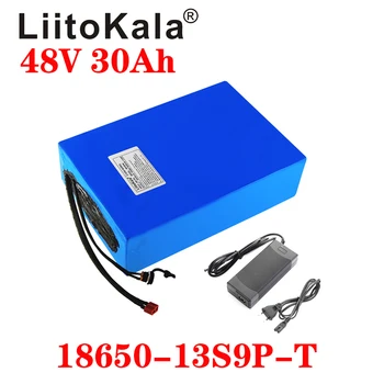 LiitoKala 48V 30ah 18650 13S9P Elektrické Kolo Baterie 48V 30AH 1000W Lithium Baterie Vestavěný 20A BMS Elektrická Kola Motor XT6