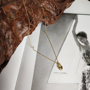 LouLeur 925 sterling silver ananas srdce přívěsek náhrdelník zlato kreativní design kouzlo neckalce pro ženy zlaté šperky, přívěsky