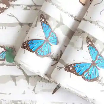 LUCKYYJ Peel A Stick Tapety Vyměnitelné Motýl Samolepící Samolepky na Zeď Pro Kidroom A Volnočasové Místnosti Dekorativní Doma