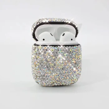 Luxusní Diamond Crystal Case pro Apple AirPods Případě Příslušenství Bezdrátová Bluetooth Sluchátka, Ochranný Kryt, Taška Shell Dívka Případě