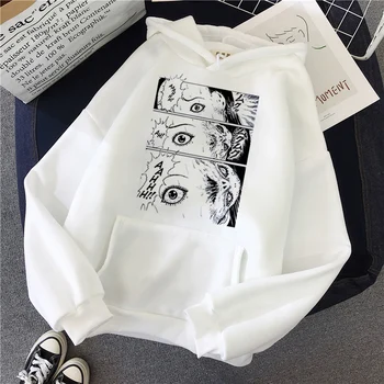 Manga S Kapucí Ženy Japonsko Anime Swearshirts Podzim Zima Ležérní Dlouhý Rukáv Oblečení Teplákové Vintage Lady Streetwear