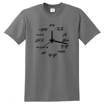 Math clock t-shirt muž bavlna Top Kvalita, super design trička tisk muži tričko o-krk pohodlné tkaniny matematika trička