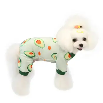 MICATALE Sladké Pet Pes Kombinéze Pyžamo pro Malého Psa s Kapucí Teplé Zimní Pet Oblečení, Čtyři Nohy Mikina pro Čivavu Štěňátko