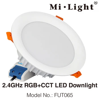 MiLight 18W RGB+CCT LED Downlight Reccessed Světlo FUT065 AC85-265V Wi-fi Kompatibilní s 2.4 G 4-Zóny Bezdrátové Dálkové & APP Ovládání