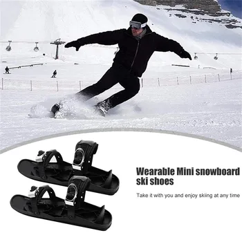 Mini Brusle Ski Snow Boty Mini Ski Brusle na Sníh Krátké Skiboard Snowblady Venkovní Přenosný Mini Lyže DropShipping