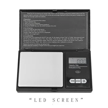 Mini Kapesní Digitální Stupnice 0.01 x 200g 100g Stříbrné Mince, Zlaté Šperky Vážit Rovnováhu LCD