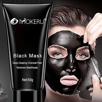 Mokeru 1ks Profesionální Přírodní hloubkové čištění peel off mask tvář pupínek maska bambusové dřevěné uhlí chuchvalce vlasů masky pro ženy