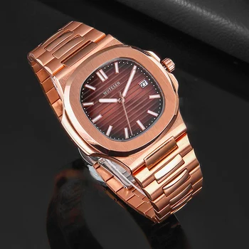 Muži Top Značky Luxusní Sportovní Hodinky Mužské Vojenské Quartz hodinky Analogové Datum Hodiny oceli světelný ruce hodinky patek AAA nautilus 2020