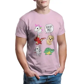 Muži Topy Mě Adoptovat Zvíře Domácí Hra T-Shirt Štěně Unikorn Čisté Bavlny Tees Harajuku Tričko