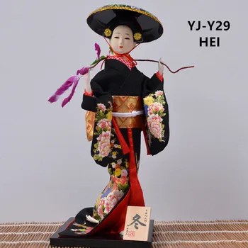 MYBLUE 30cm Kawaii Straně, Aby Japonské Gejši Kimono Panenka Socha Japonský Dům Figurka Domácí Pokoj Dekorace Doplňky