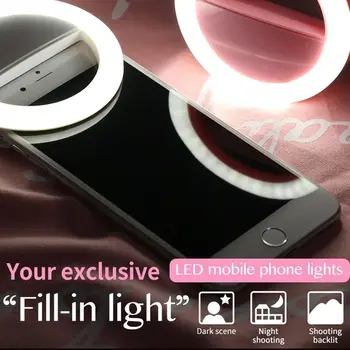 Móda Selfie Světlo Přenosné LED Ring Light Vyplnit pro Chytrý Telefon