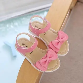 Nové Letní Sandály motýlek dětské Boty Dívky Sandály Dětské korejské Strany Princezna Měkké Plážové Boty Pevné pro 2-8 let