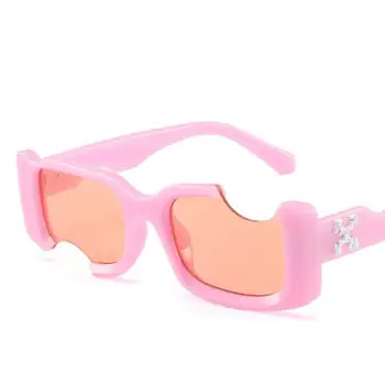 Nové Mezera Náměstí Sluneční Brýle Pro Ženy 2021 Luxusní Značky Návrhář Módní Candy Barva Sluneční Brýle Muži Osobnost Šipka Odstíny