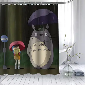 Nové Příjezdu Totoro Anime Sprchový Závěs Polyesterové Tkaniny Vysoké Defintion Tisk Koupelna Opona Vodotěsné 12 Hák Vana Opony
