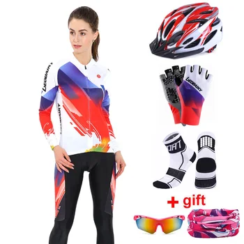 Nový Pro Cyklus Oblečení Mtb Cyklistické Jersey Set Mužů Letní Dlouhý Rukáv Ženy Sportwear Bike 3D Čalouněný Ropa Ciclismo Hombre