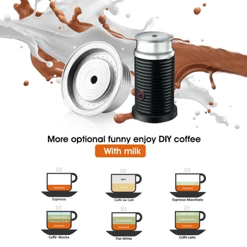 Opakovaně Použitelné Filtry Na Kávu Pro Kávovar Nespresso Vertuoline Plus Plnitelné Nerezové Oceli Kávové Kapsle Pod